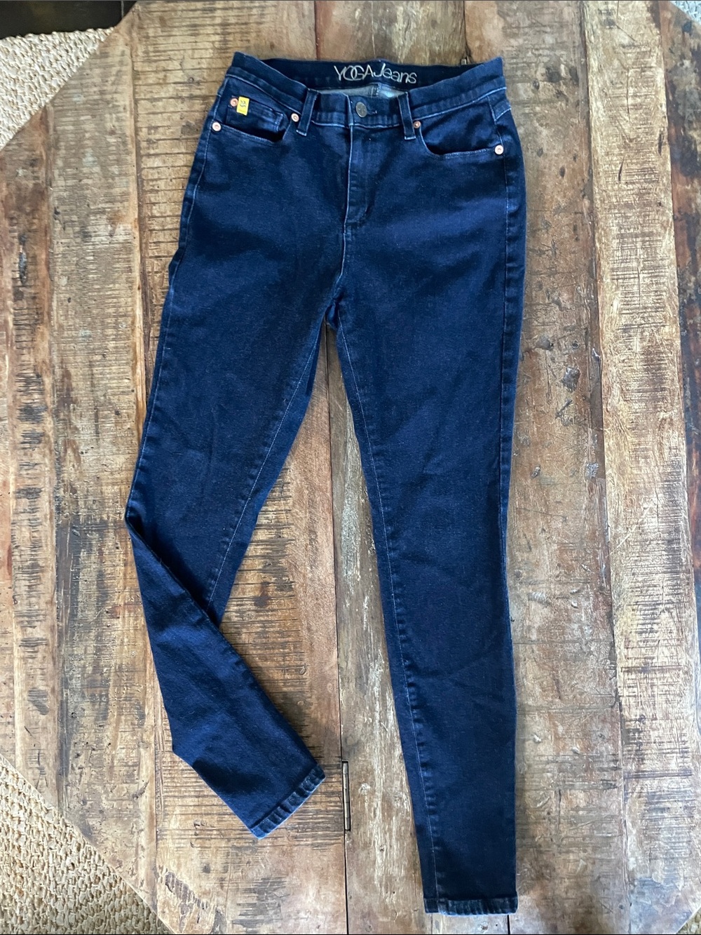 YOGA Jeans Women's Navy High-Rise Skinny Jeans